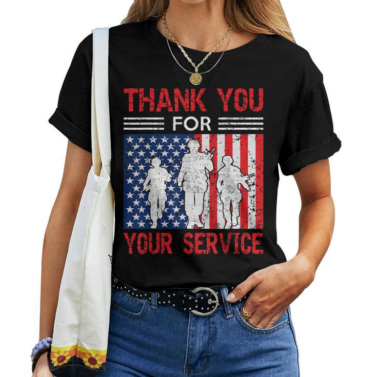 Thank You For Your Services Patriotic Veterans Day Men Women Women T-shirt