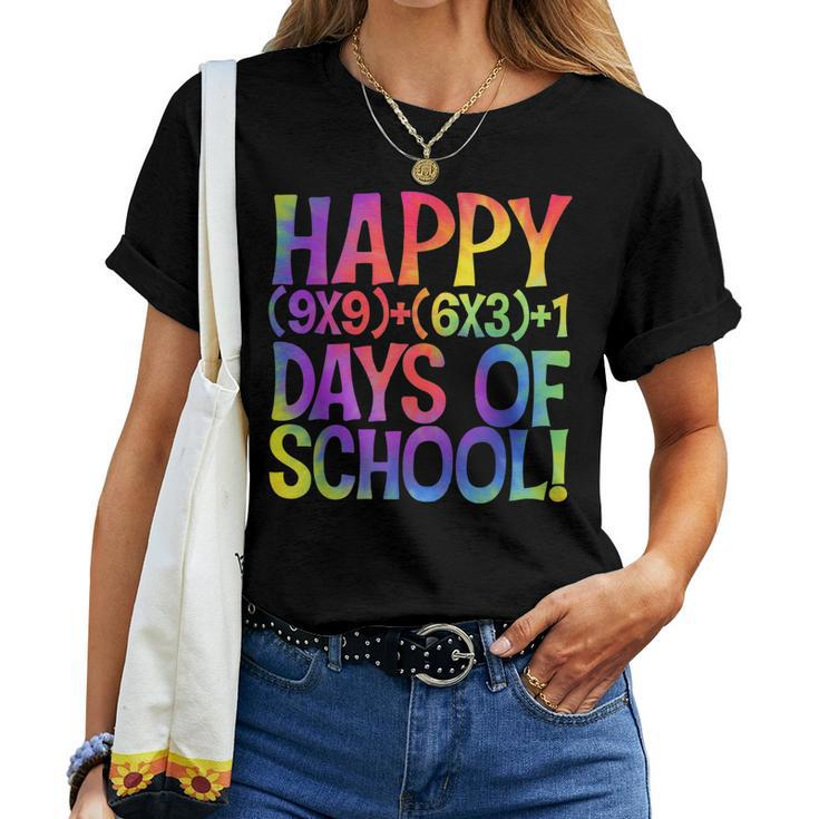 Tie Dye Math Formula 100 Days Of School For Teacher Student Women T-shirt