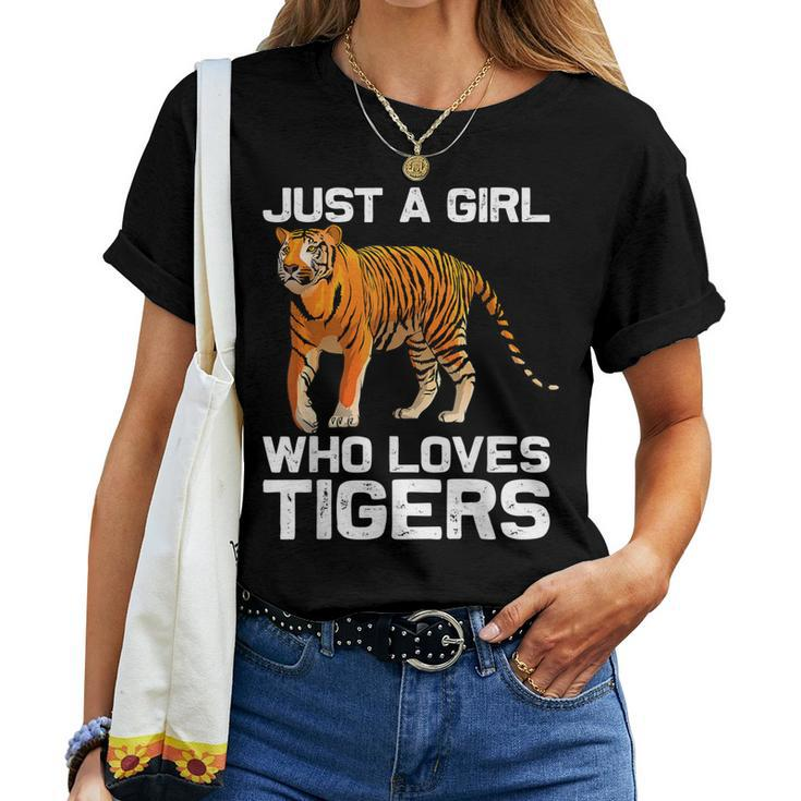 Tiger Girl Kids Women Mom Tiger Love Wildlife Women T-shirt