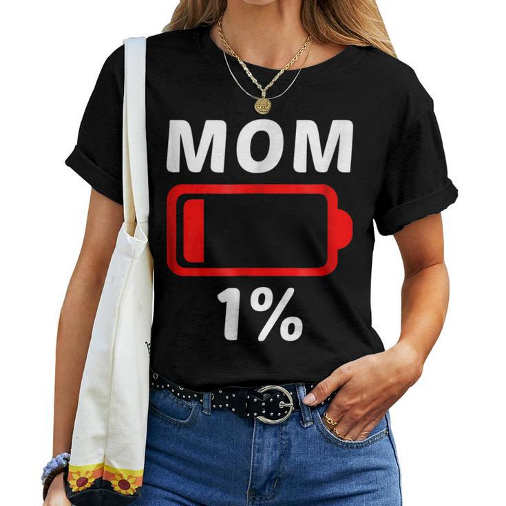 Tired Mom Low Battery Tshirt Women Women T-shirt
