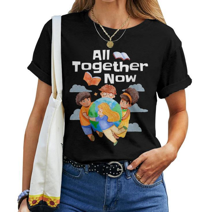 Womens All Together Now Summer Reading 2023 Librarian Women T-shirt