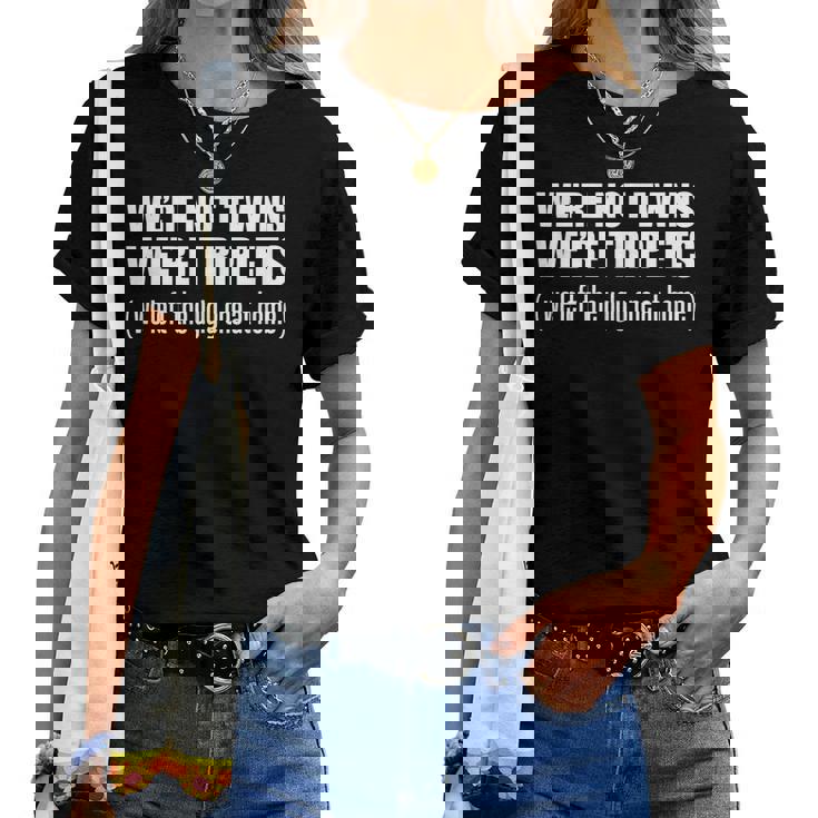 Twin Sister Brother Matching Sibling Women T-shirt