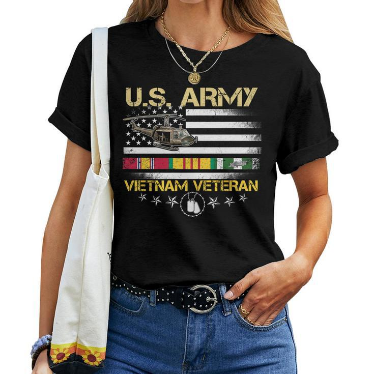 Us Army Vietnam Veteran Usa Flag Vietnam Vet Flag Men Women  V2 Women T-shirt