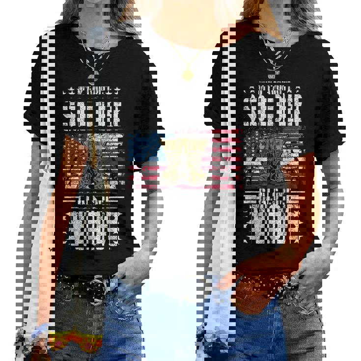 Veteran Mom Soldier Military Women T-shirt