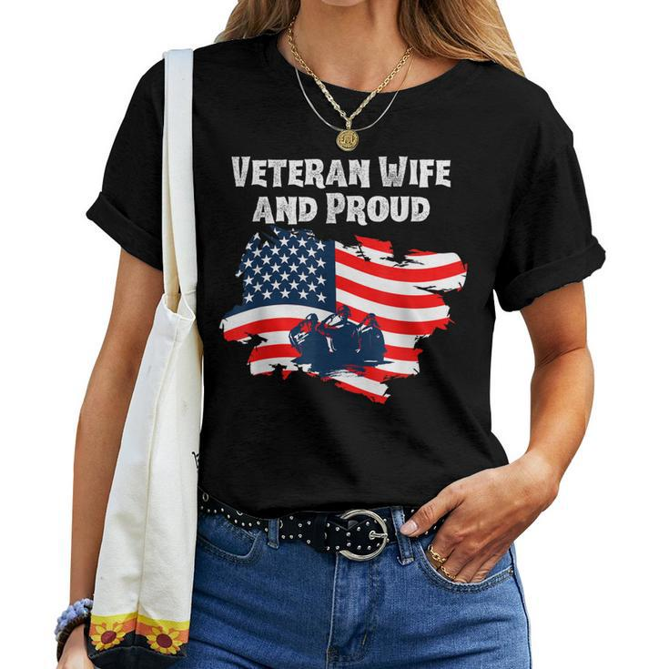 Veteran Wife Pride In Veteran Patriotic Wife Women T-shirt