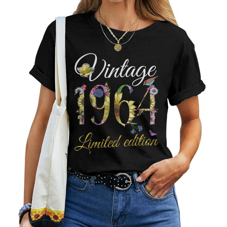 Vintage 1964 59 Year Old Sunflowers Floral 59Th Birthday Women T-shirt