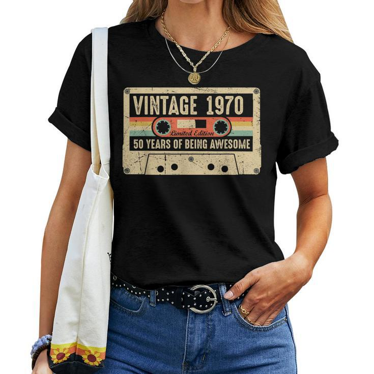 Vintage 1970 Made In 1970 50Th Birthday 50 Years Old V2 Women T-shirt