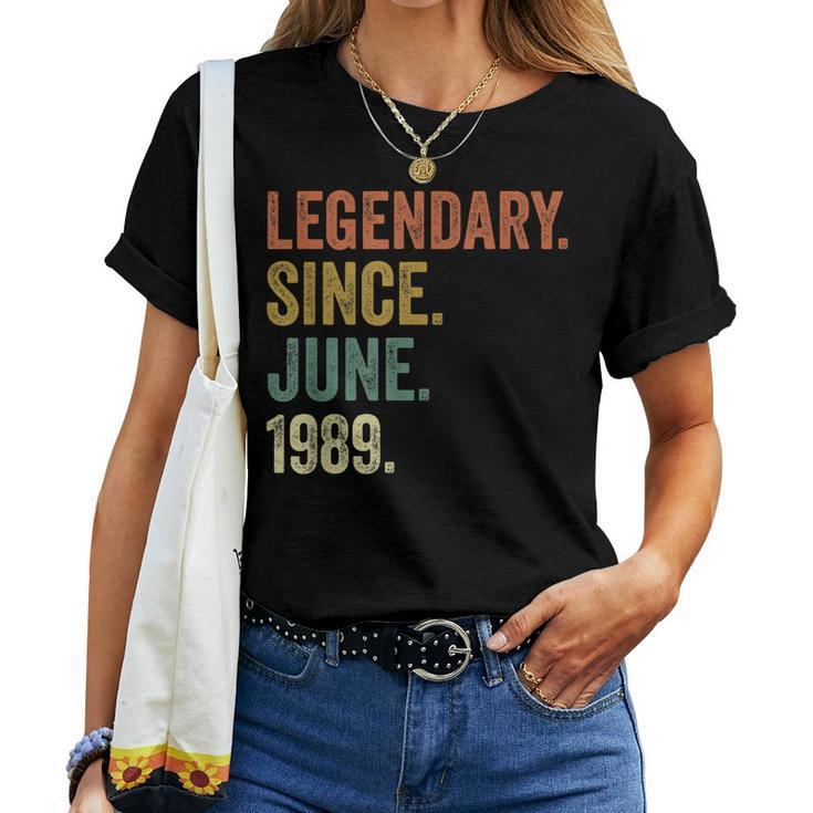 Vintage June 1989 30Th Birthday Men Women Women T-shirt