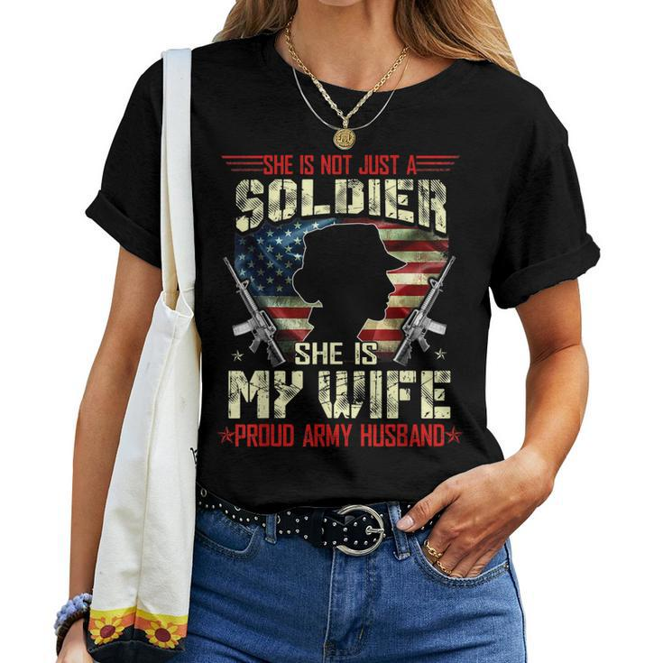 My Wife Is A Soldier Proud Army Husband Military Women T-shirt