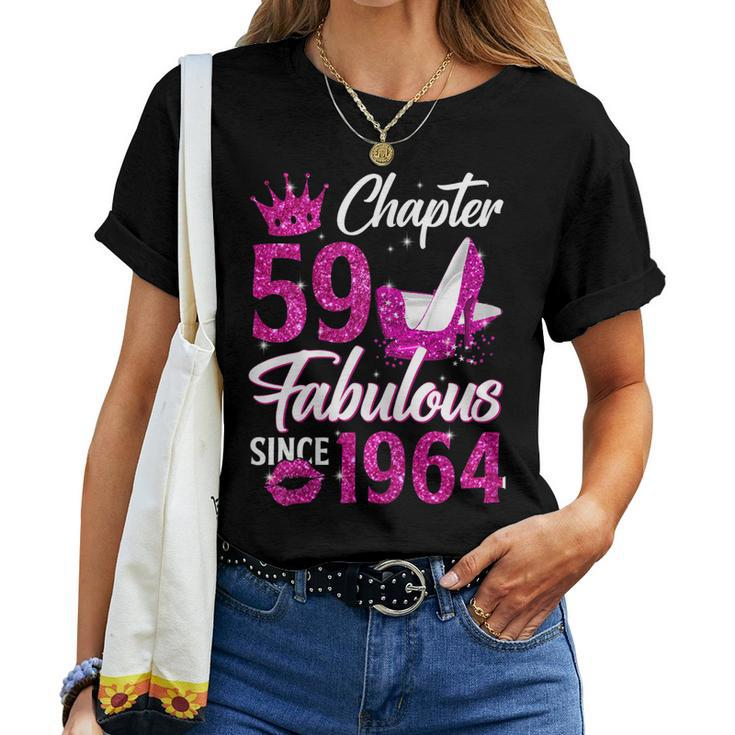 Womens Chapter 59 Fabulous Since 1964 59Th Birthday Queen Diamond Women T-shirt