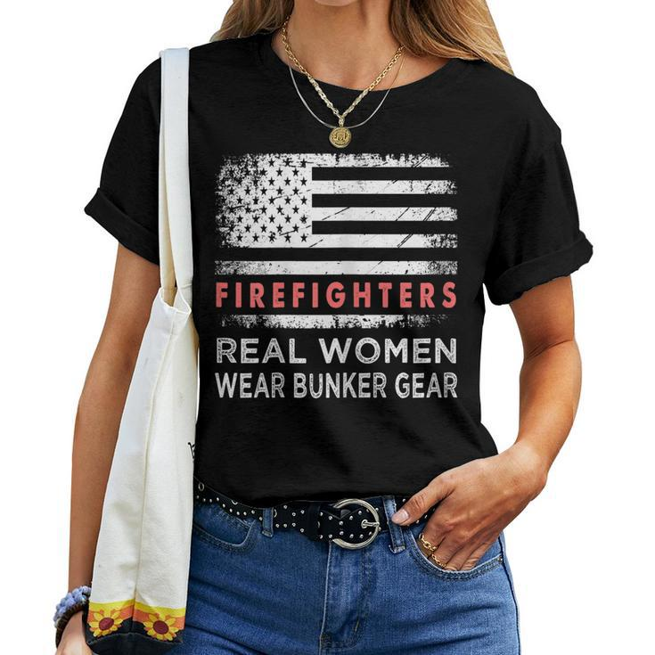 Womens Womens Firefighter Female Fire Fighter Firefighting Mom Women T-shirt