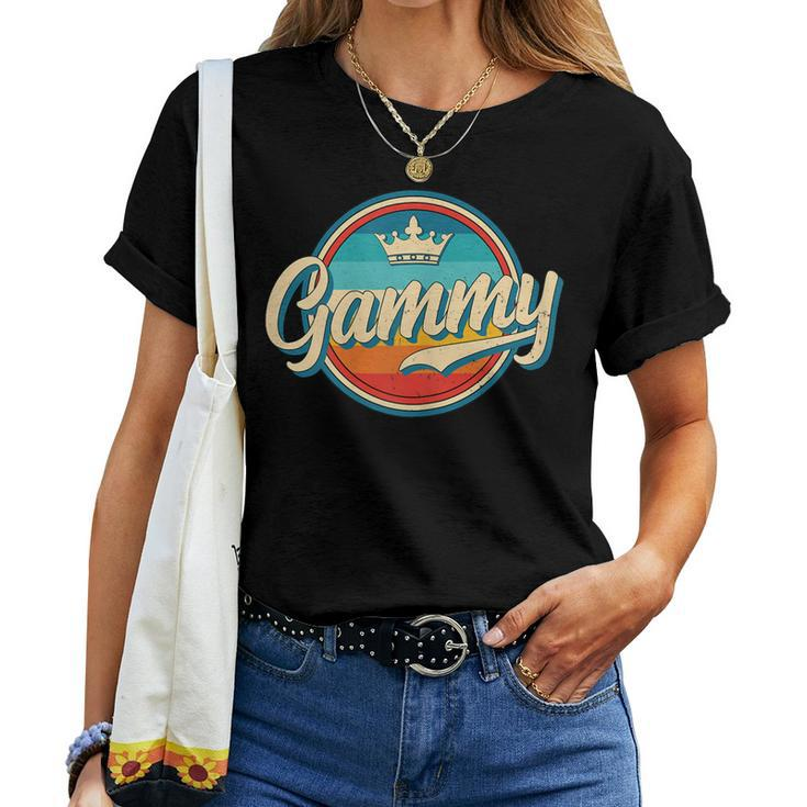 Womens Gammy Retro Name Funny Vintage Grandmother Gammy Women T-shirt