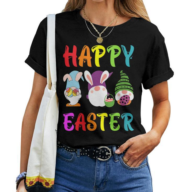 Womens Happy Easter Day Gnome Funny Easter Day Egg Hunting Women T-shirt