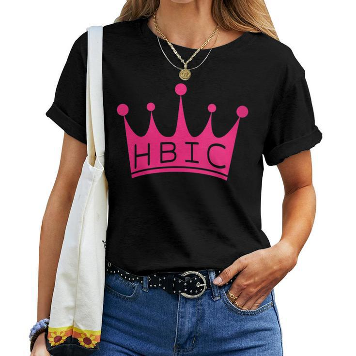 Womens Hbic Womens Gift Head Bitch In Charge Design Women T-shirt