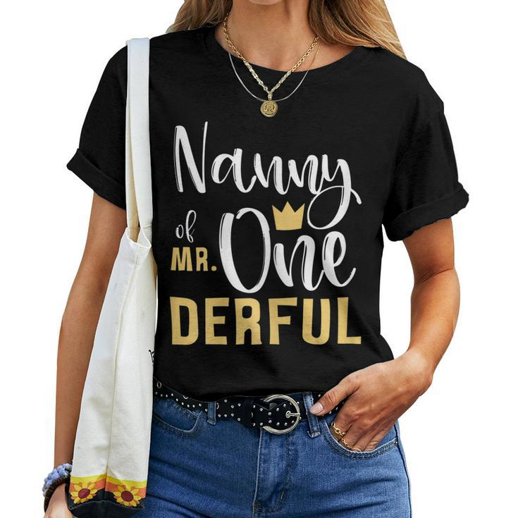 Womens Nanny Of Mr Onederful 1St Birthday First One-Derful Matching Women T-shirt