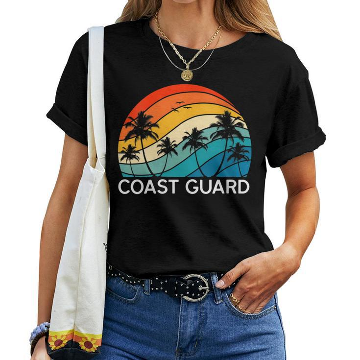 Womens Retro Coast Guard Beach Vintage Surf Palm Men Women Women T-shirt