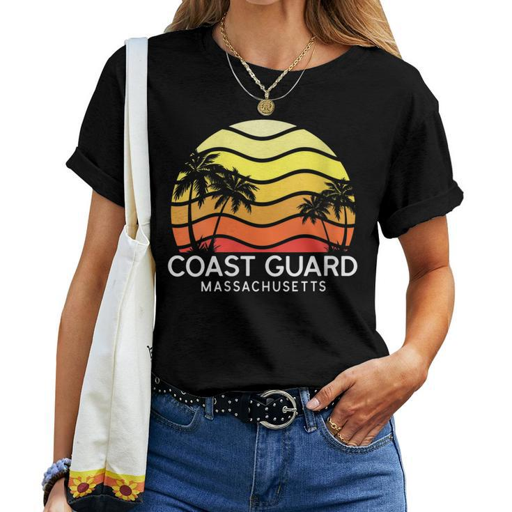 Womens Retro Coast Guard Surf Beach Vintage Palm Venice 70S Women T-shirt