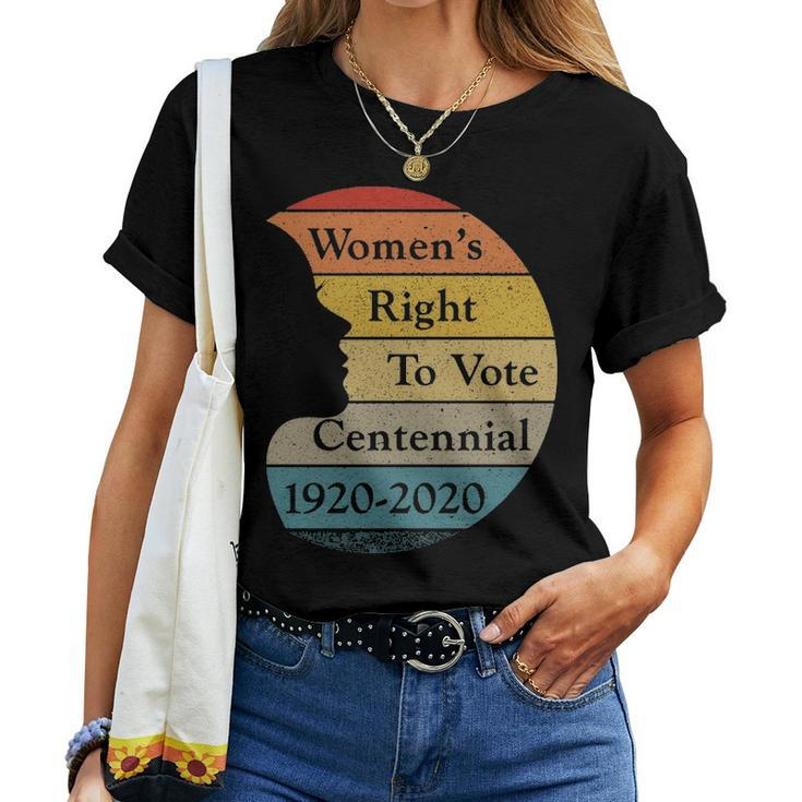 Womens Right To Vote Centennial 1920 2020 Retro Sunset Women T-shirt