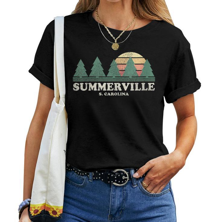 Womens Summerville Sc Vintage Throwback Retro 70S Design Women T-shirt