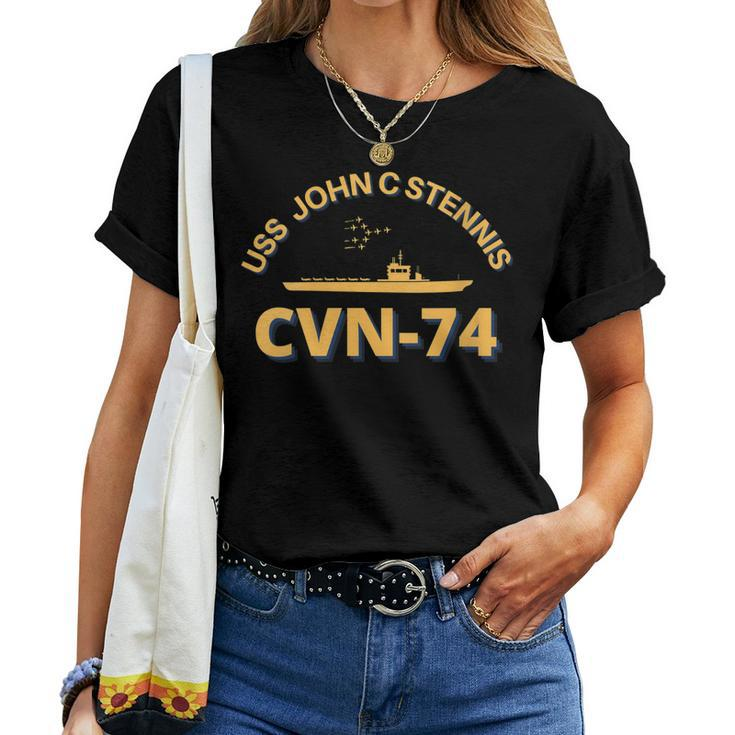 Womens Us Aircraft Carrier Cvn-74 Uss John C Stennis Women T-shirt