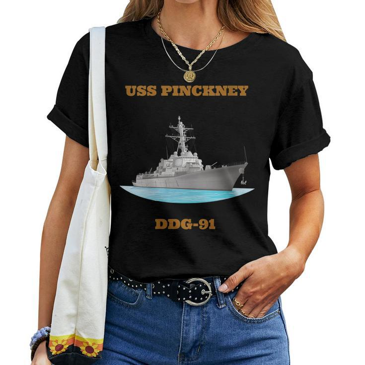 Womens Uss Pinckney Ddg-91 Navy Sailor Veteran Gift Women T-shirt