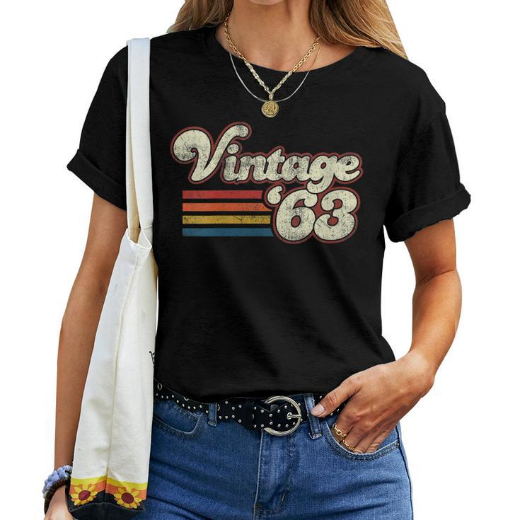 Womens Vintage 1963 Birthday Women T-shirt