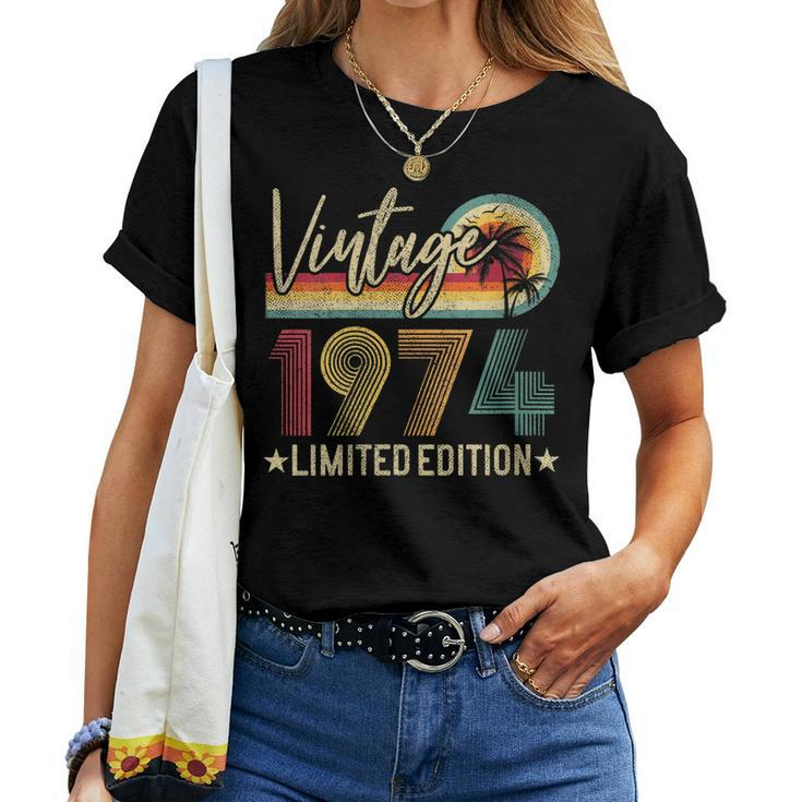 Womens Vintage 1974 49Th Birthday 49 Years Old Limited Edition Women T-shirt