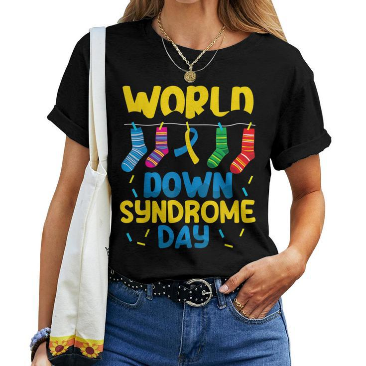 World Down Syndrome Day Awareness Socks Mens Womens Kids Women T-shirt