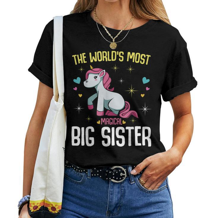 The Worlds Most Magical Big Sister Unicorn Newborn Baby Women T-shirt