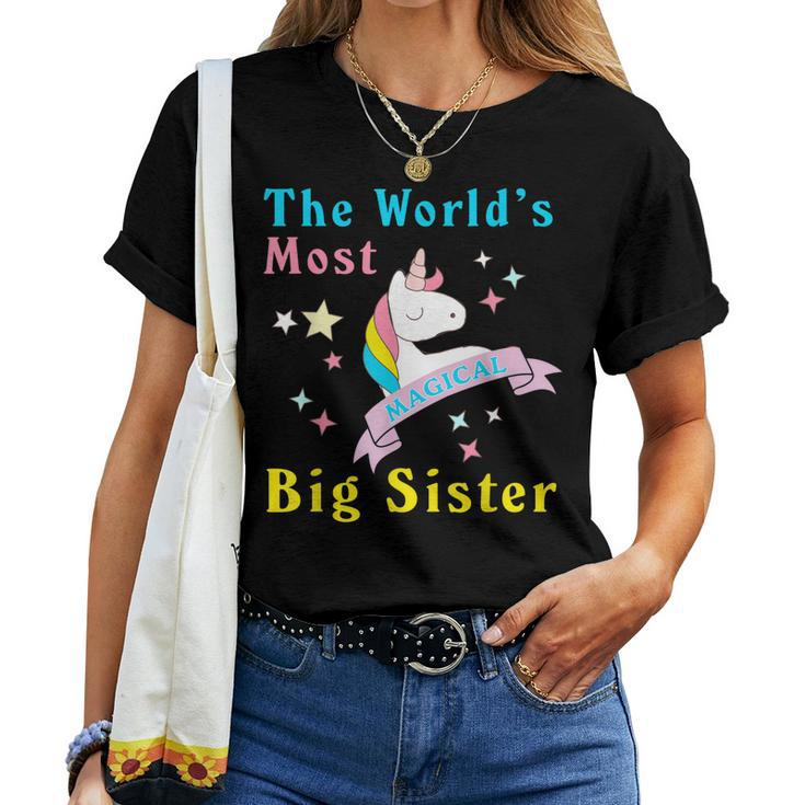 The Worlds Most Magical Big Sister Unicorn Women T-shirt