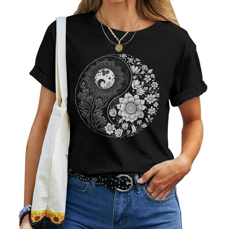 Yin Yang Lotus Mandala Graphic For Men Women Boys Girls Women T-shirt