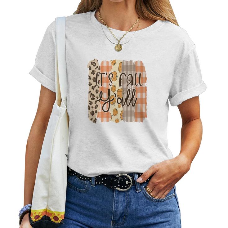 Funny Fall It Is Fall Yall Thanksgiving Gifts Women T-shirt Casual Daily Crewneck Short Sleeve Graphic Basic Unisex Tee