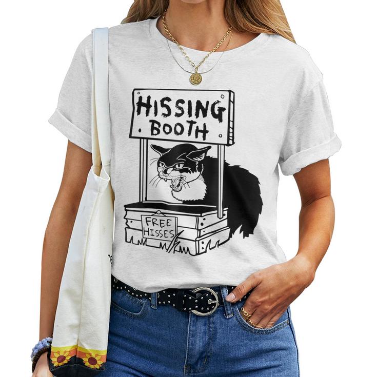 Funny Hissing Booth Kitten Kitty Cat Furmom Furdad Women Men  Women T-shirt Casual Daily Crewneck Short Sleeve Graphic Basic Unisex Tee