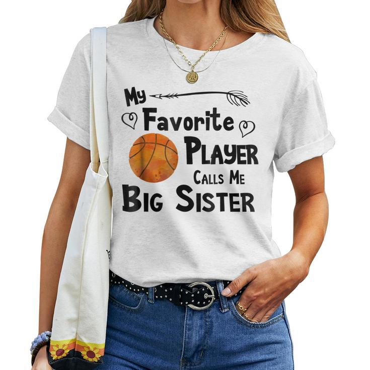 Basketball Favorite Player Big Sister Women T-shirt