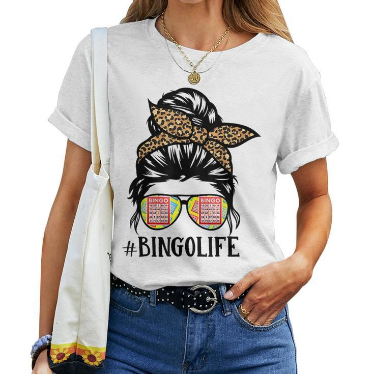 Bingo Life Bingo Messy Buns Gambling Womens Women T-shirt