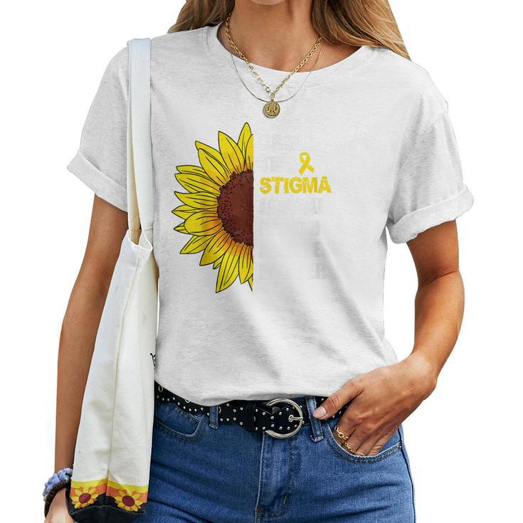 Break The Stigma Mental Health Awareness Matters Sunflower Women T-shirt