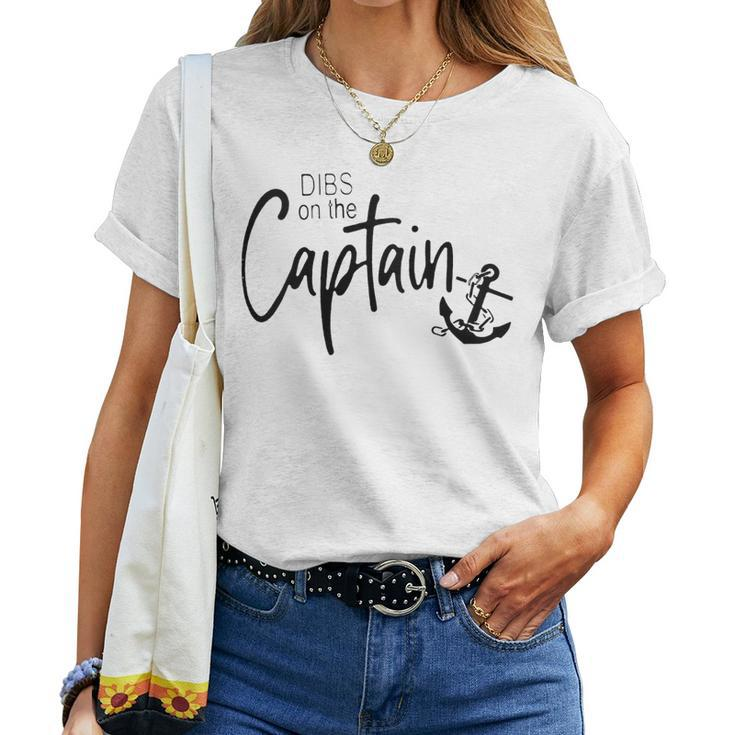Womens Captain Wife Dibs On The Captain Women T-shirt