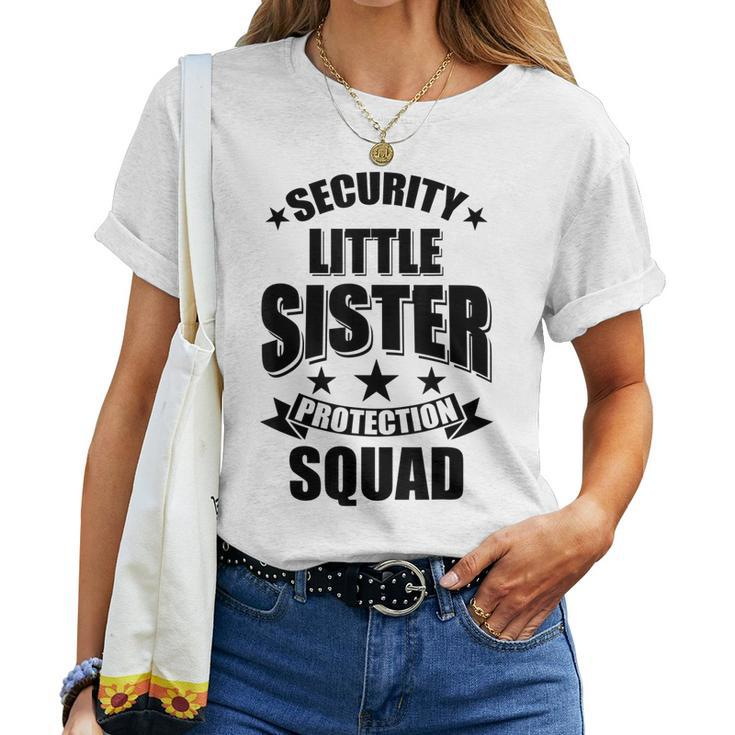 Cute Security Little Sister Protection Squad Women T-shirt