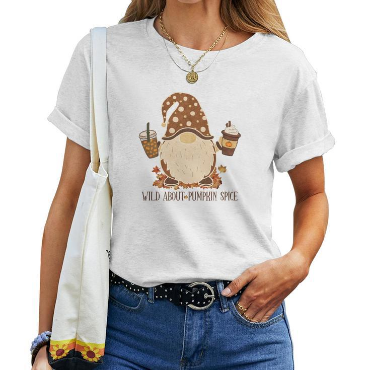Fall Gnome Wild About Pumpkin Spice Women T-shirt