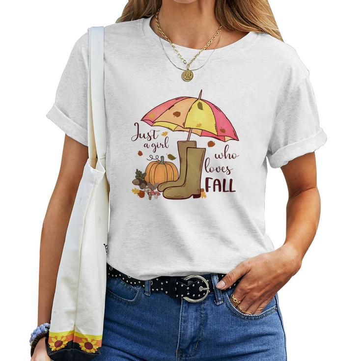 Fall Just A Girl Who Love Fall Women T-shirt
