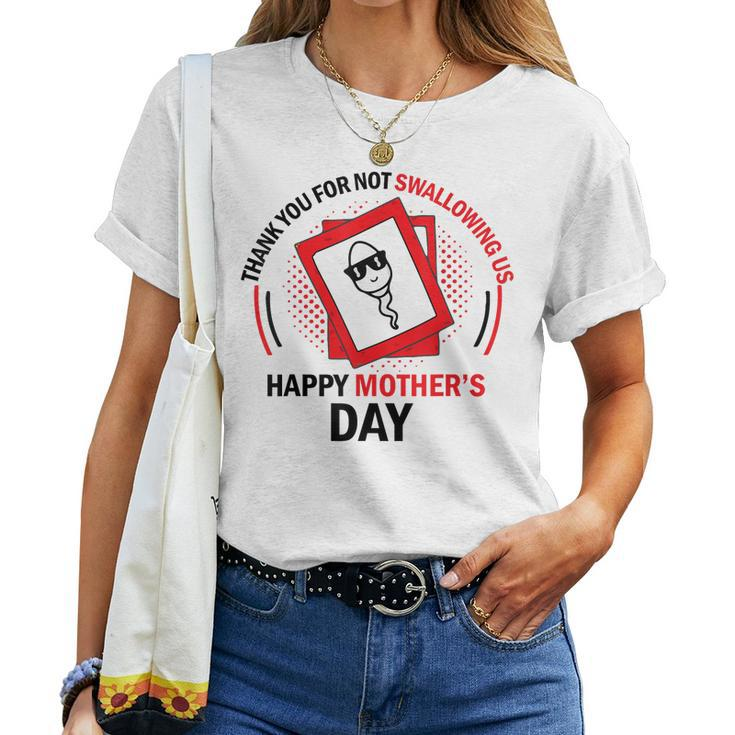 Happy 2023 Mom Thanks For Not Swallowing Us Women T-shirt