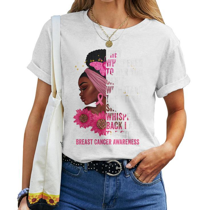 Im The Storm Black Women Breast Cancer Survivor Pink Ribbon Women T-shirt