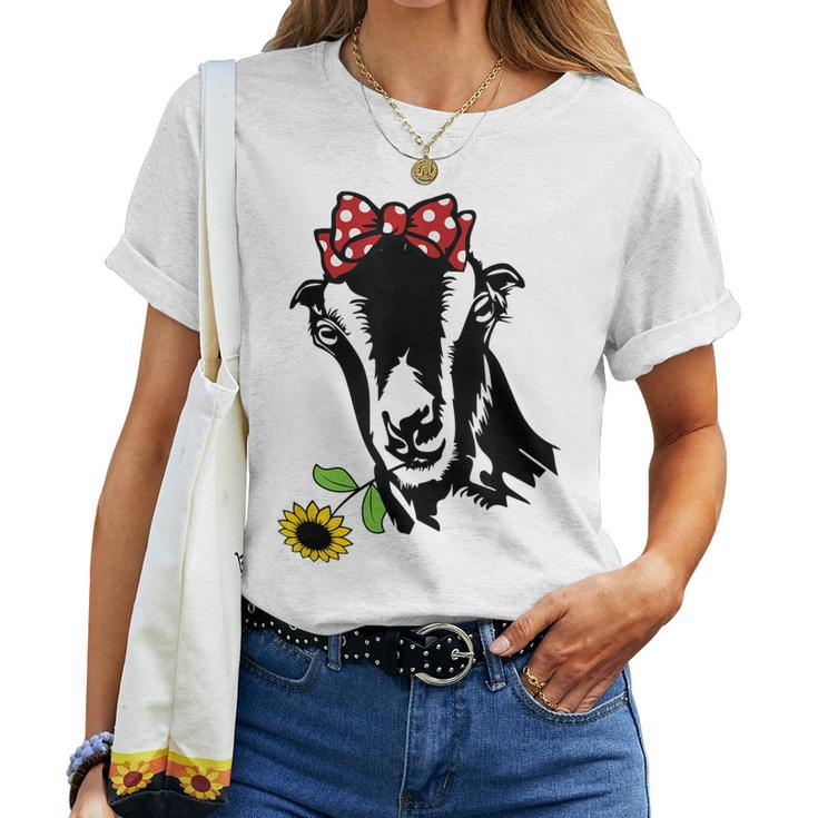 Lamancha Goat Sunflower Lamancha Goat Mom Women T-shirt