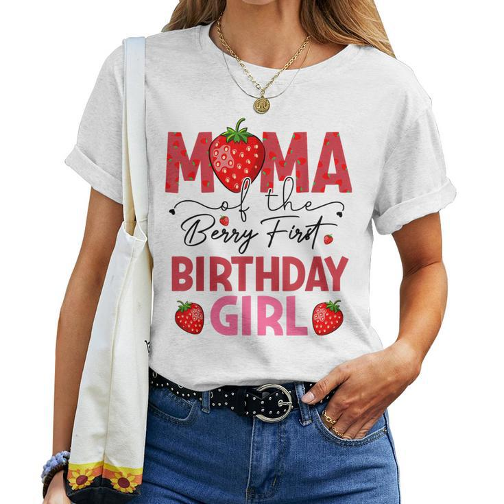 Mama Of The Berry First Birthday Girl Sweet Strawberry Women T-shirt