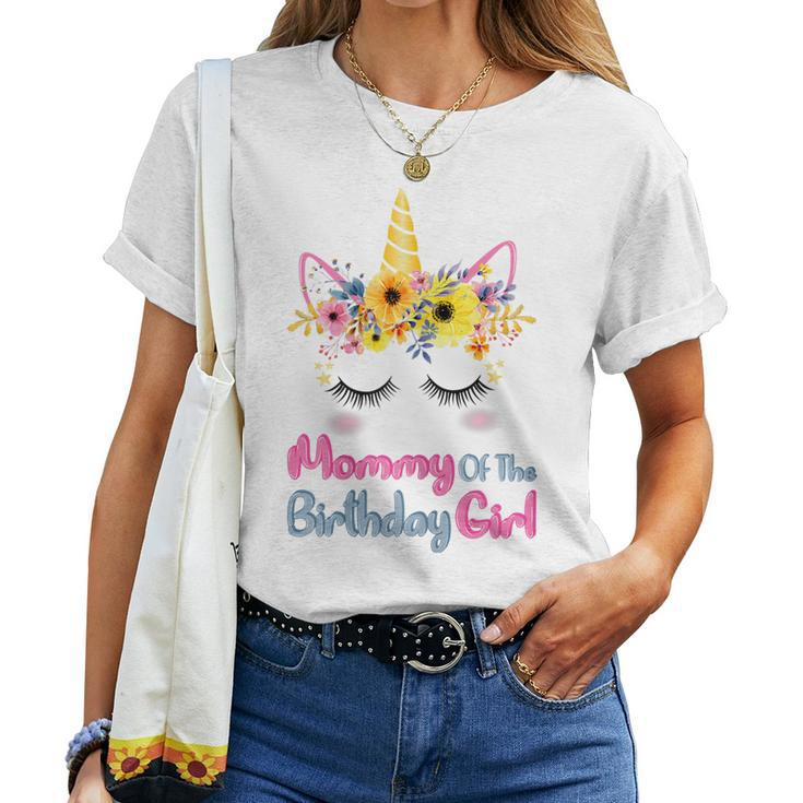 Womens Mommy Of The Birthday Girl - Matching Unicorn Birthday Women T-shirt
