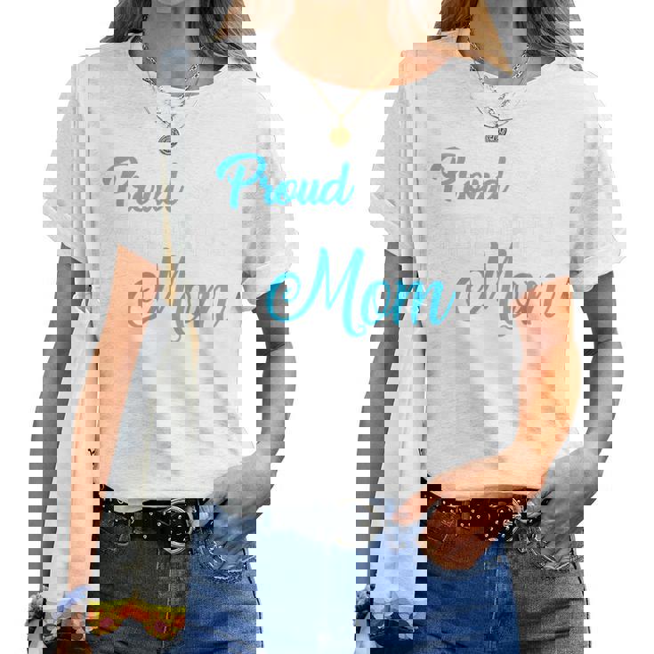 Proud Air Force Mom Heart Military Family Women Women T-shirt