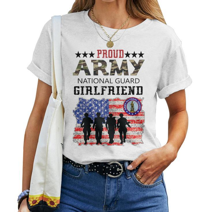 Proud Army National Guard Girlfriend Veteran Womens Women T-shirt