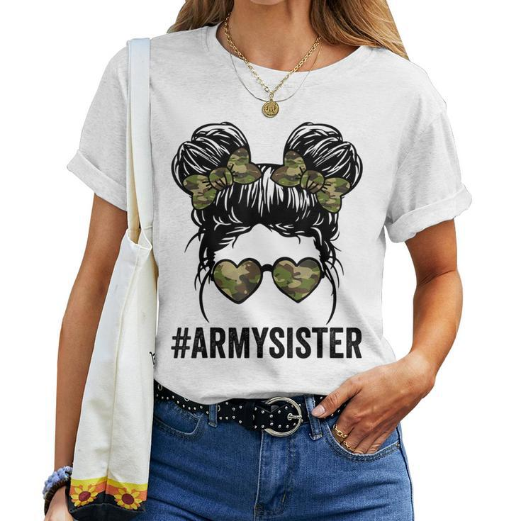 Proud Army Sister Funny For Army Wives Army Women Women T-shirt