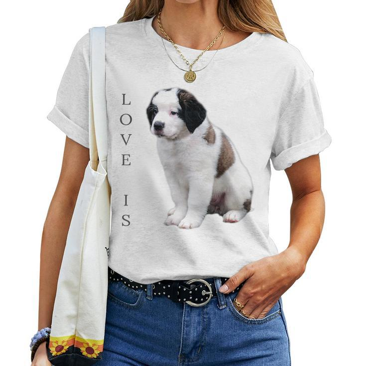 Saint Bernard Women Men Kids Love Dog Mom Dad Pet Women T-shirt
