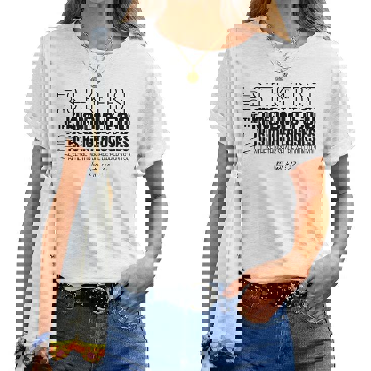 Seek The Kingdom Of God Ladies T shirt